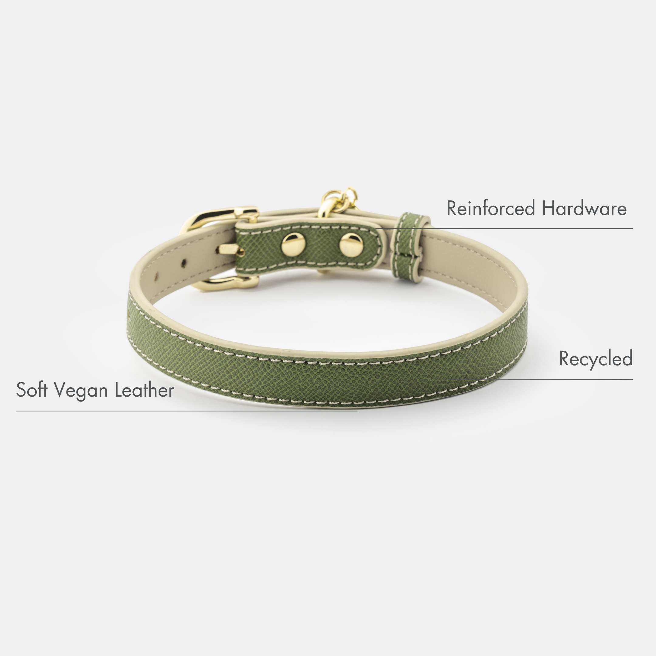 Collier - Cuir vegan - Olive Copenhague