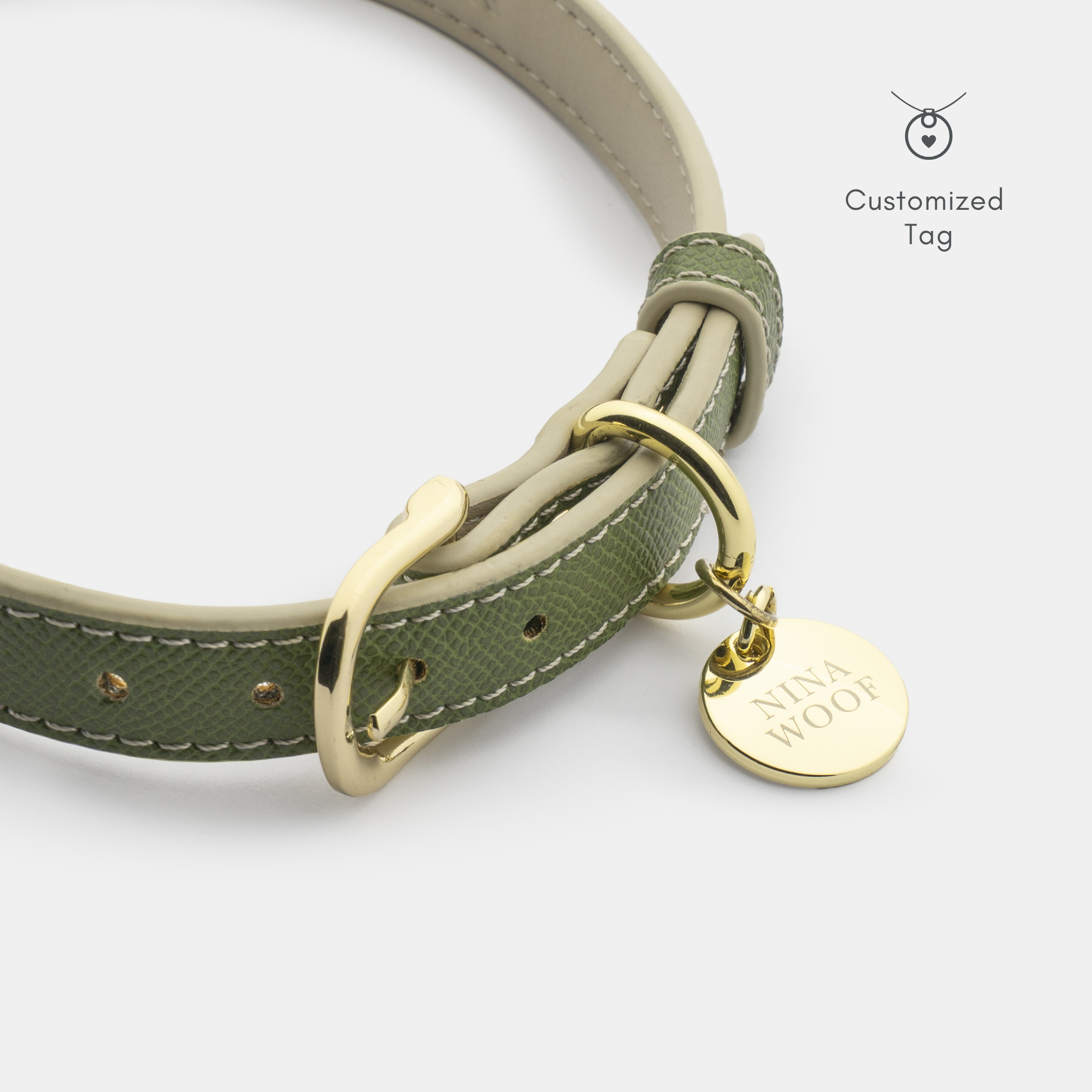Collier - Cuir vegan - Olive Copenhague