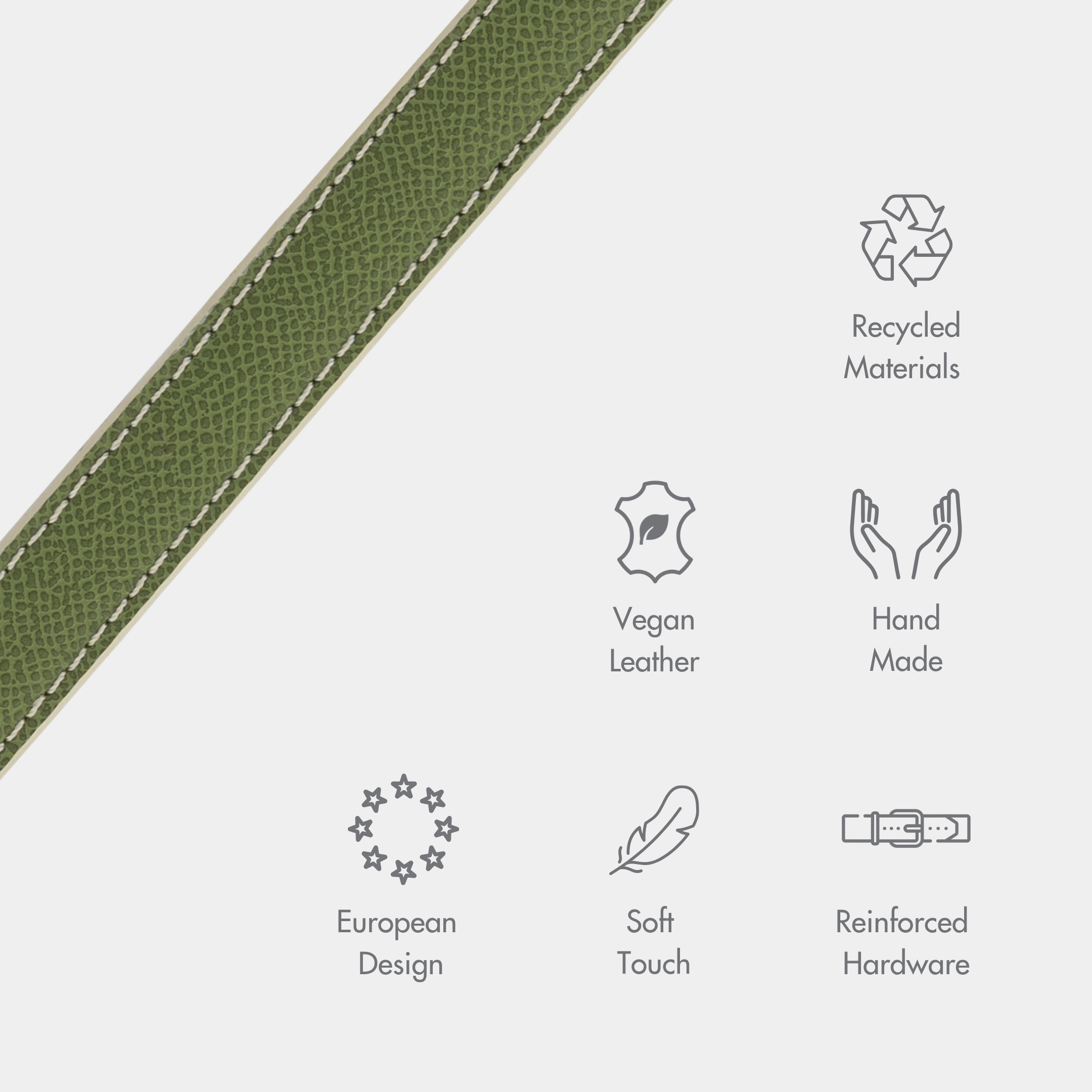 Collier - Cuir vegan - Olive Copenhague