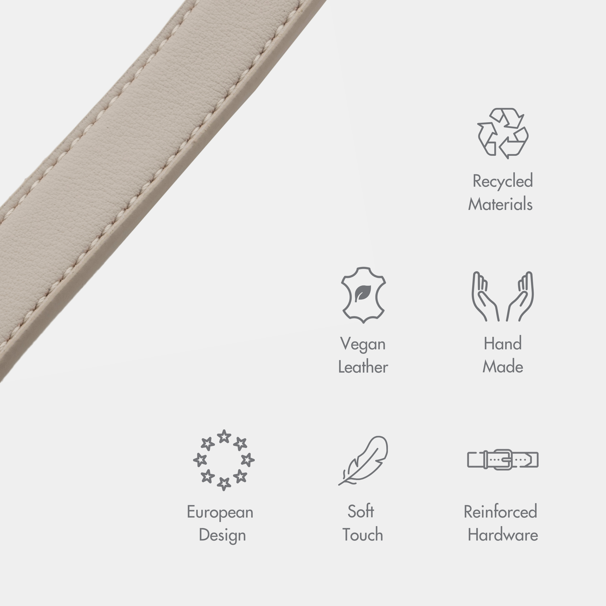 Blei 4ft - veganes Leder - Cupertino Beige