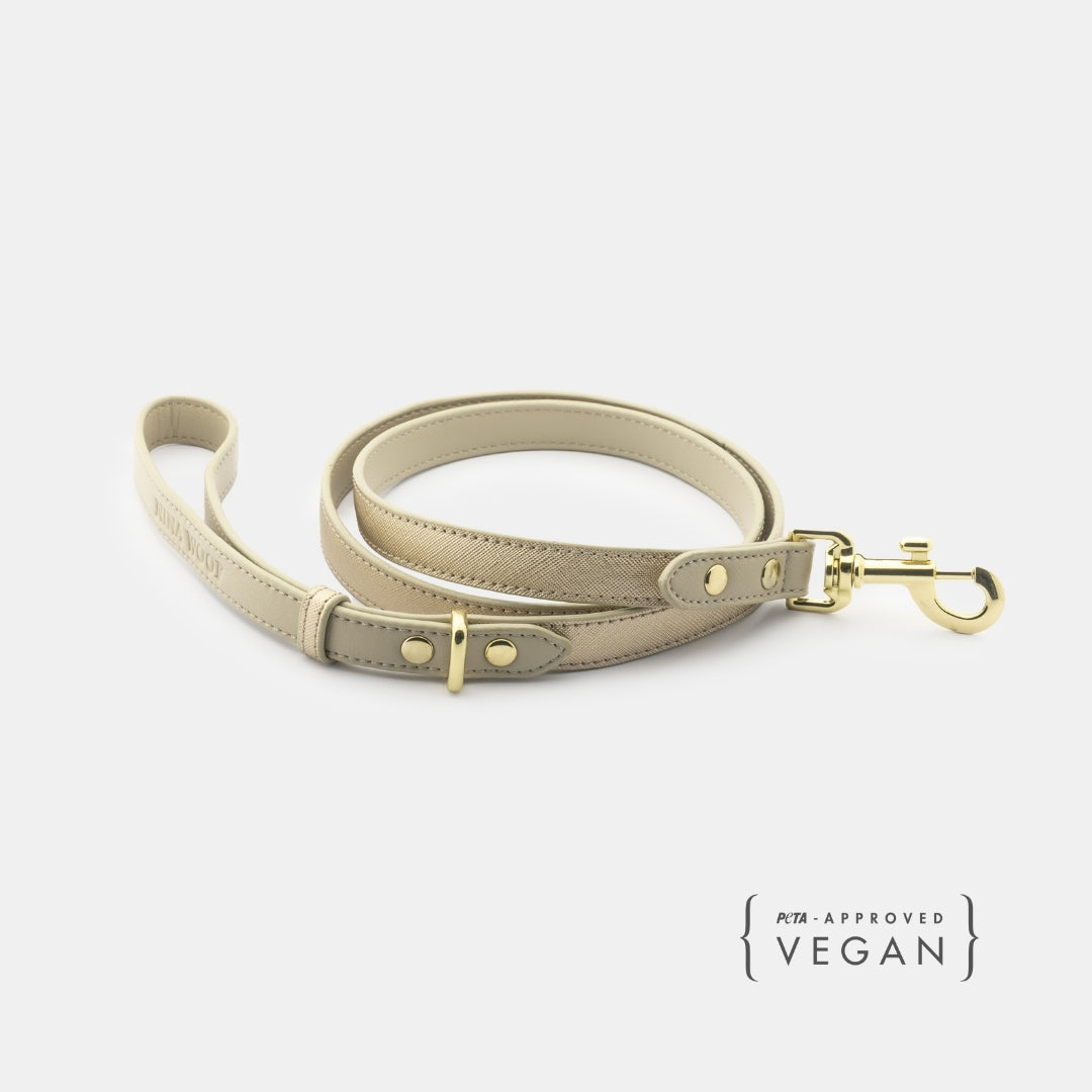 Lead 4ft - Vegan Leather - Rio Gold
