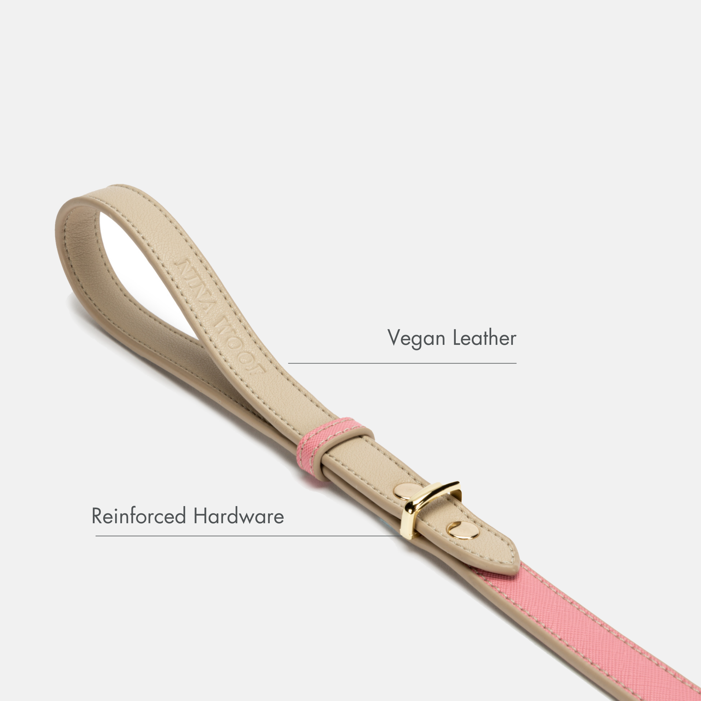 Blei 4ft - veganes Leder - Rio Pink