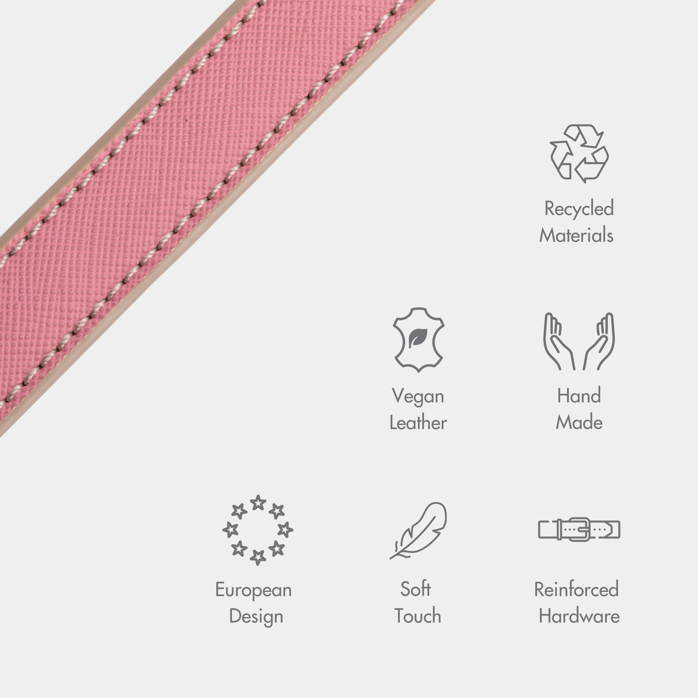 Blei 4ft - veganes Leder - Rio Pink