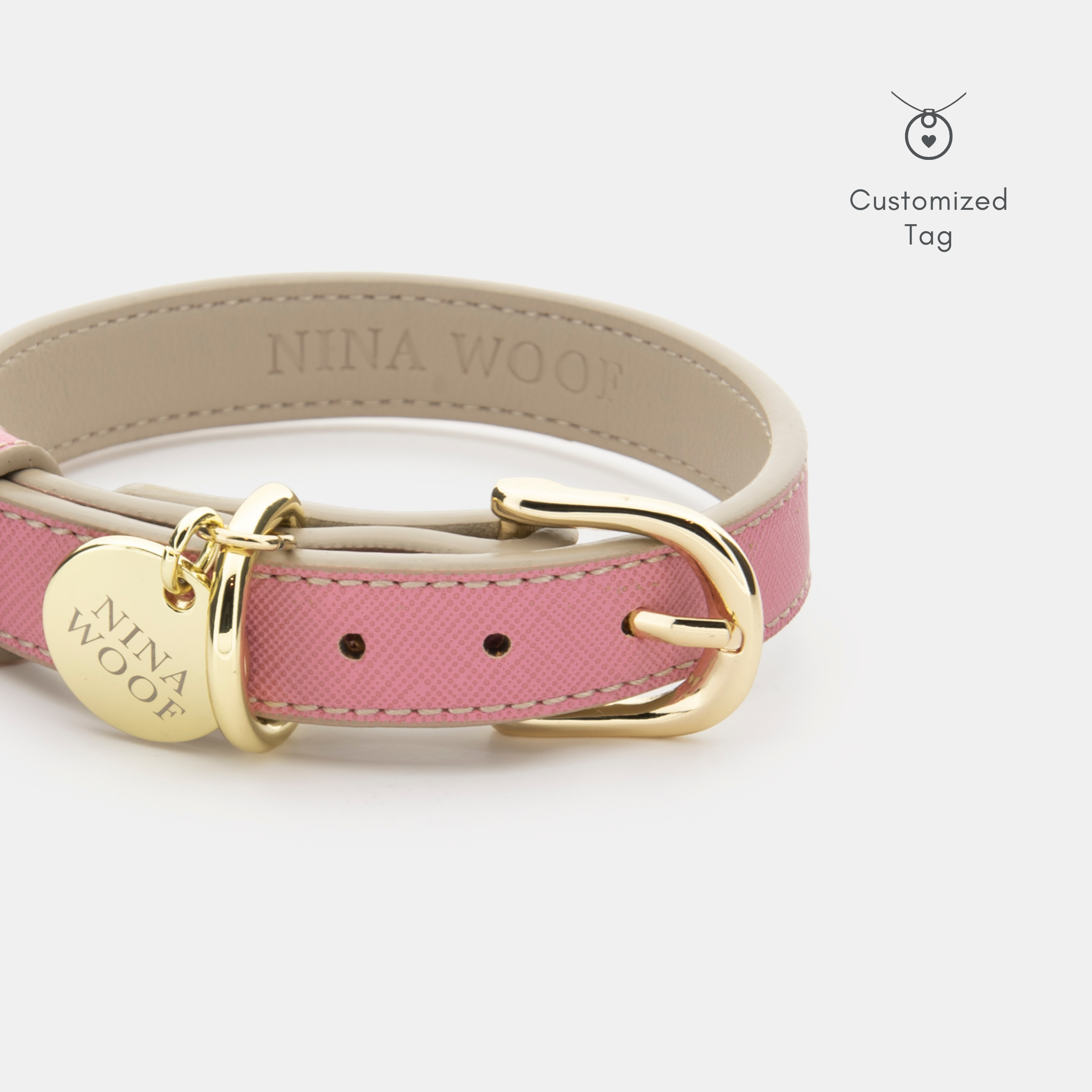 Collier - Cuir Vegan - Rose Rio