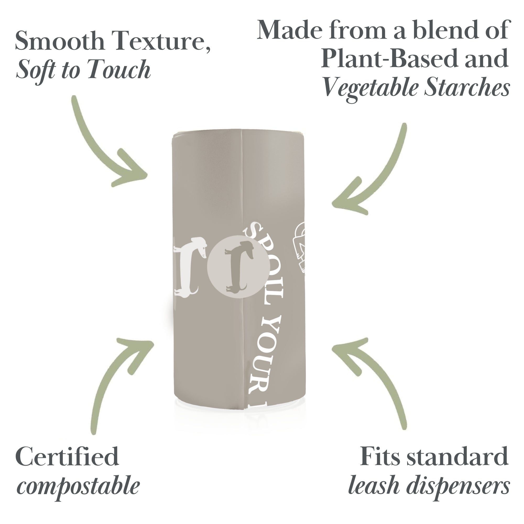 Waste Bags - 90 bags (6 rolls) - Biodegradable and Compostable