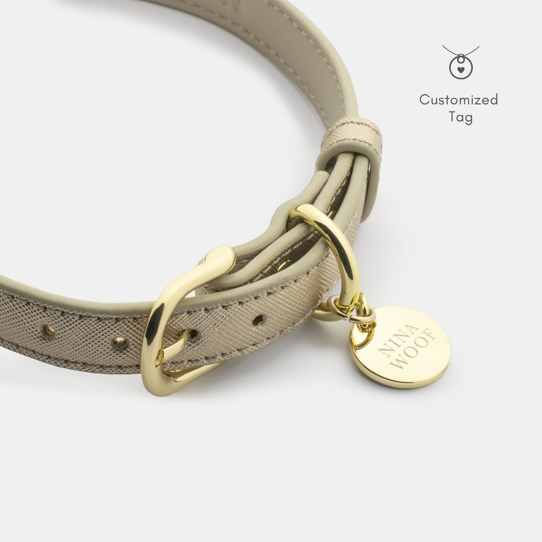 Collar - Vegan Leather - Rio Gold